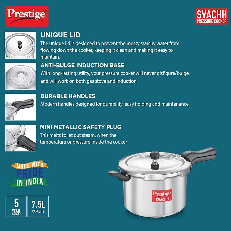 PRESTIGE 7.5LTR 10727 COOKER ALU PRESTIGE 7.5LTR 10727 COOKER ALU